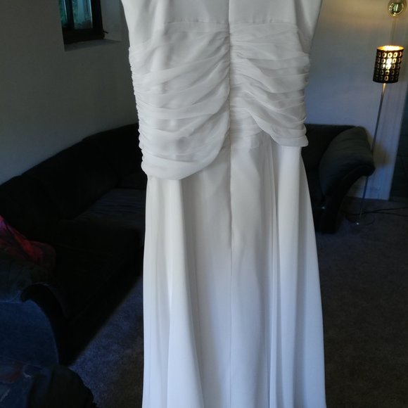 White Chiffon Dress | Size 8 - Picture 5 of 5